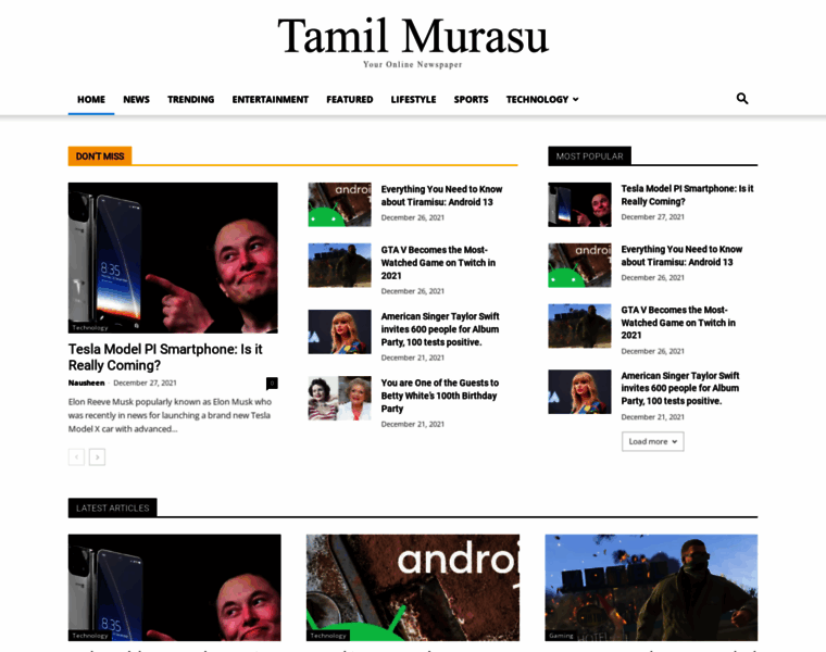 Tamilmurasu.org thumbnail
