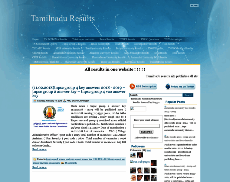 Tamilnaduresult.blogspot.in thumbnail