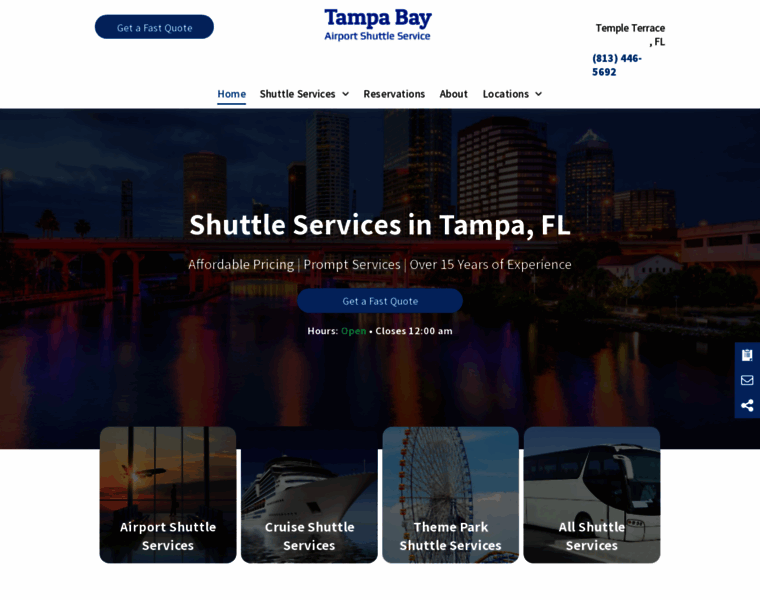 Tampabayairportshuttleservice.com thumbnail