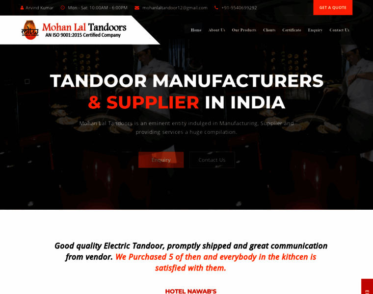 Tandoormanufacturer.com thumbnail