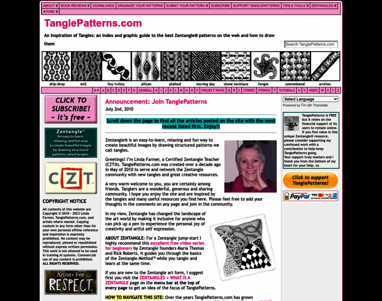 Tanglepatterns.com thumbnail