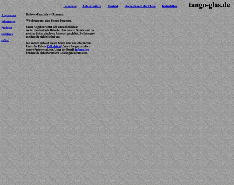 Tango-glas.de thumbnail