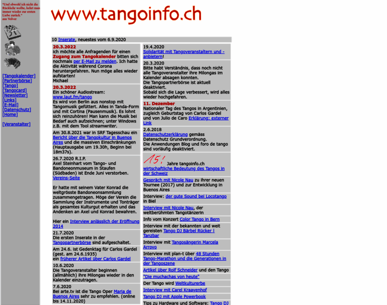 Tangoinfo.ch thumbnail