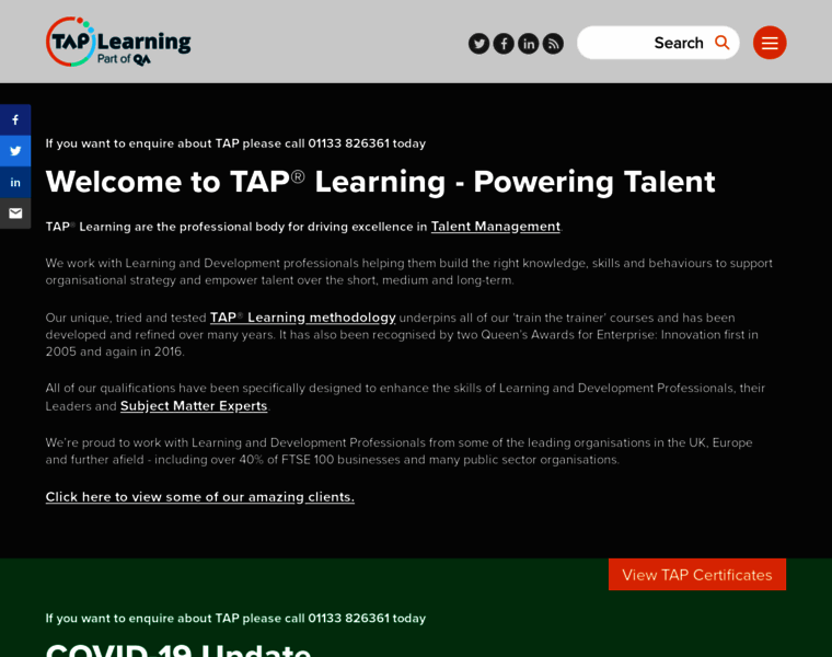 Tap-learning.com thumbnail