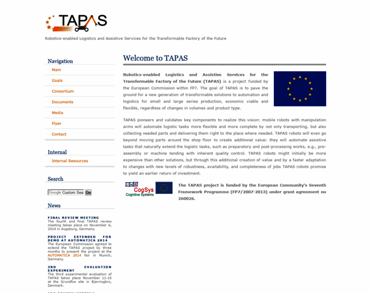 Tapas-project.eu thumbnail