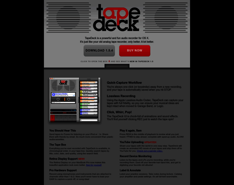 Tapedeckapp.com thumbnail