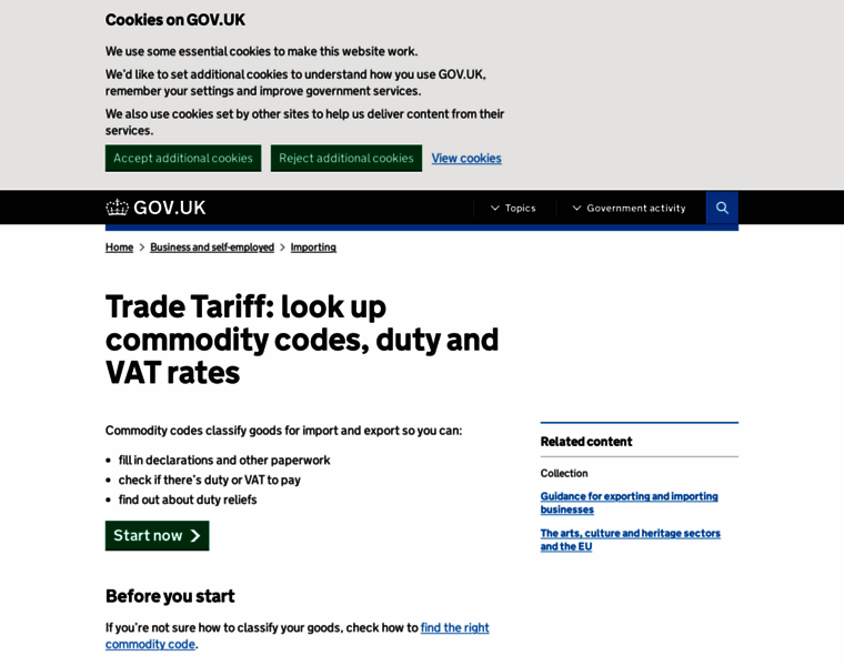 Tariff.businesslink.gov.uk thumbnail