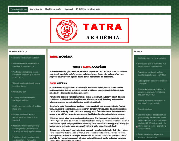 Tatraakademia.sk thumbnail