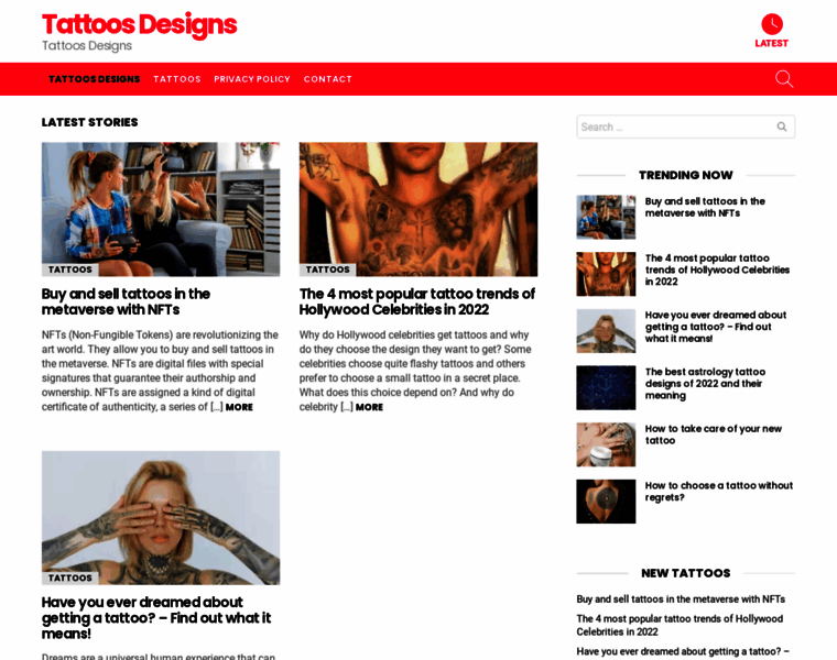 Tattoosdesignslive.com thumbnail