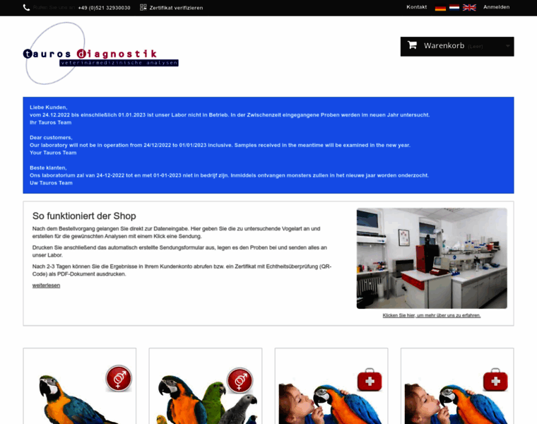 Tauros-diagnostik-shop.de thumbnail