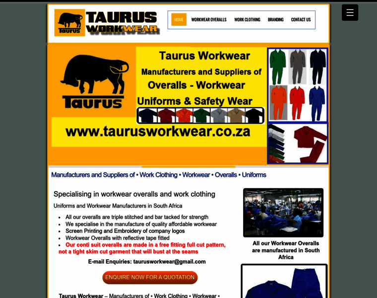 Taurusworkwear.co.za thumbnail