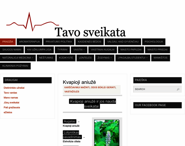 Tavosveikata.info thumbnail