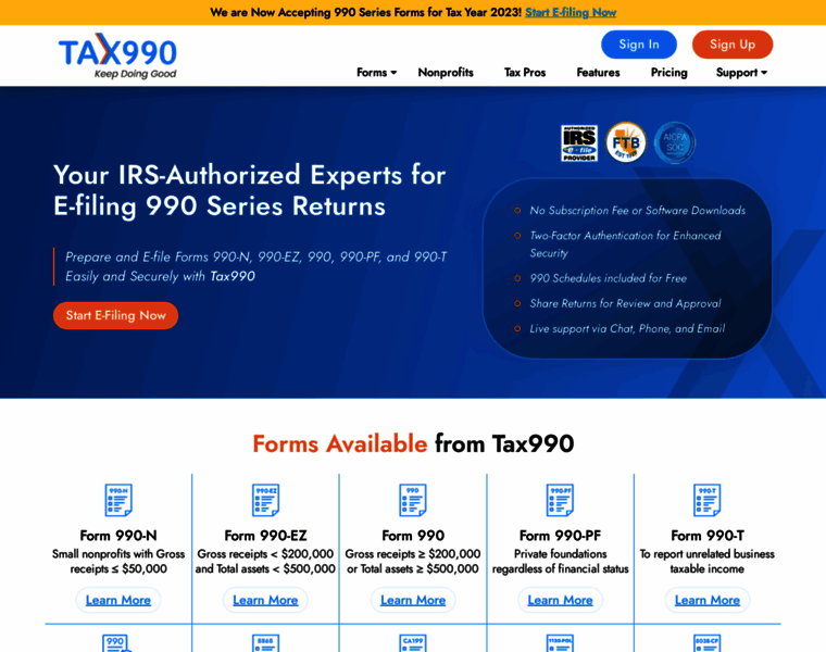 Tax990.com thumbnail