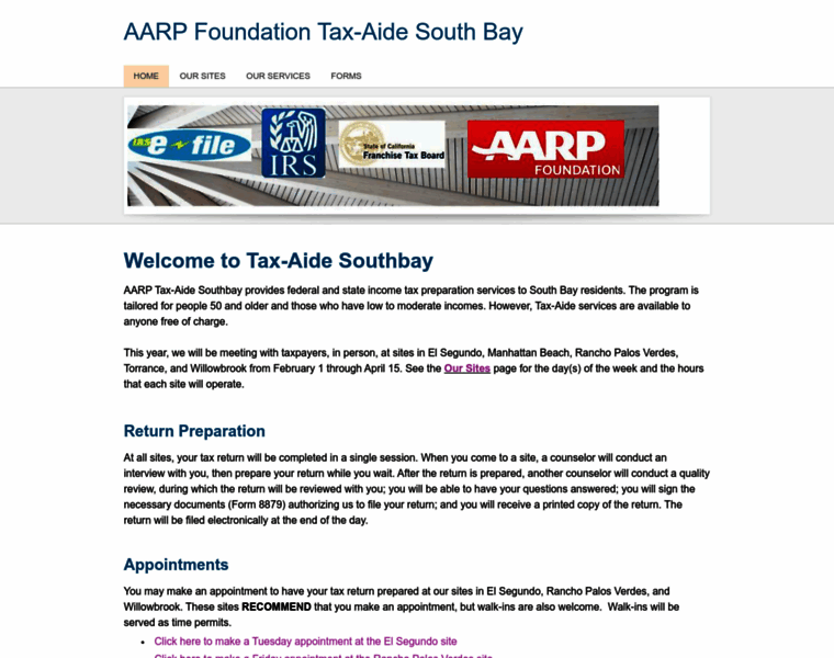 Taxaide-southbay.org thumbnail