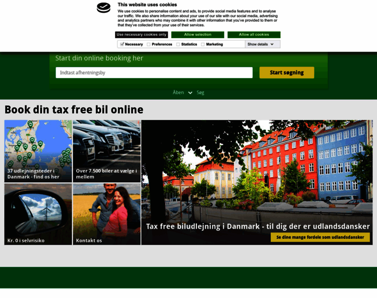 Taxfreecars.dk thumbnail
