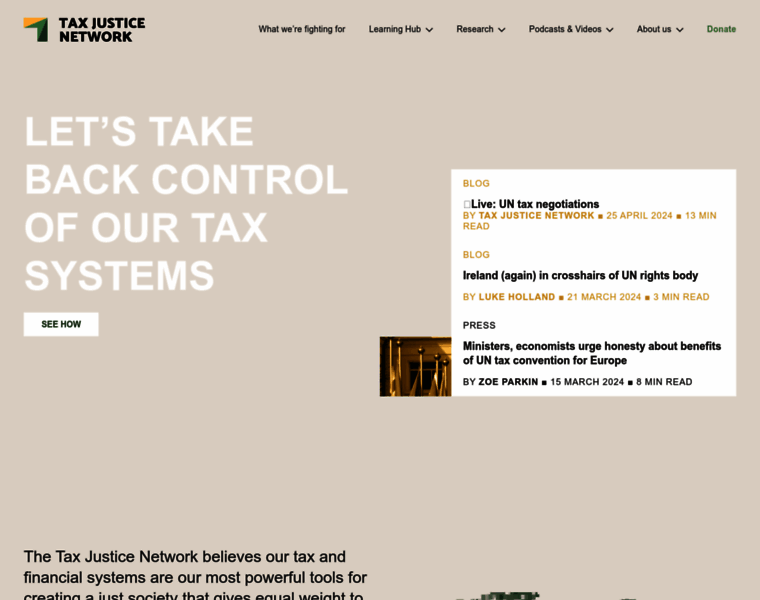 Taxjustice.net thumbnail