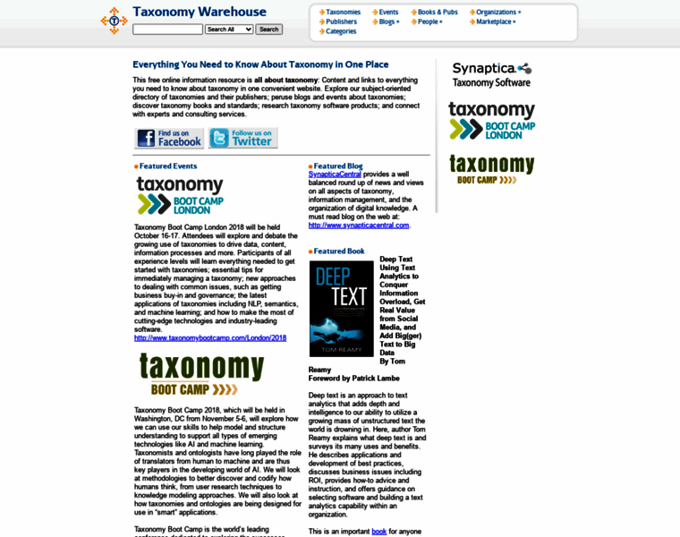 Taxonomywarehouse.com thumbnail
