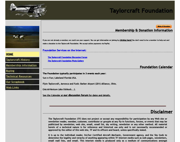 Taylorcraft.org thumbnail