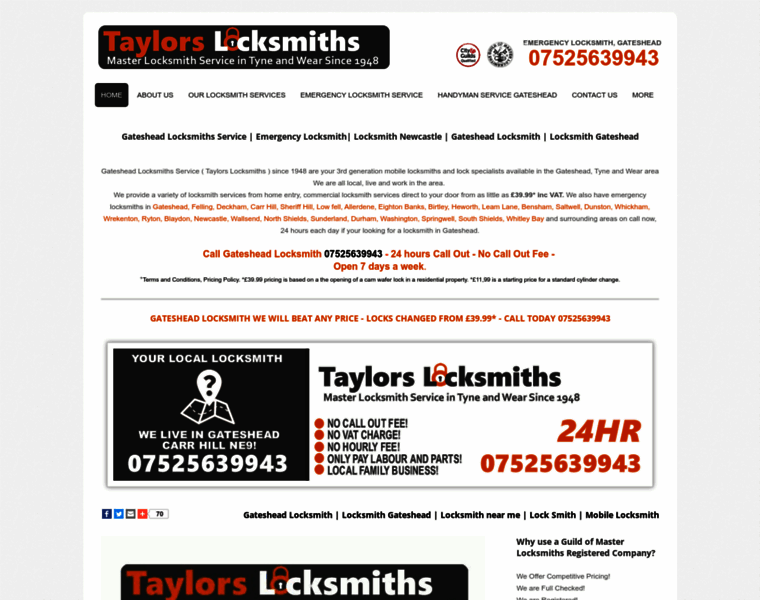 Taylorslocksmiths.co.uk thumbnail