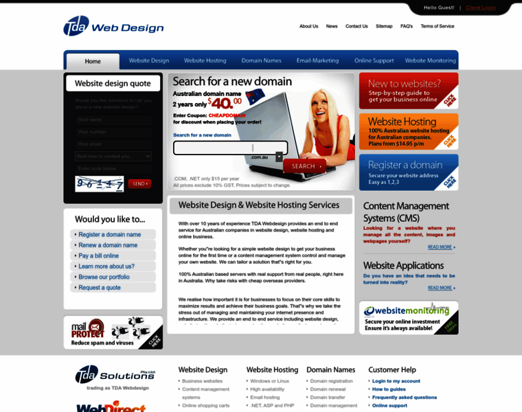 Tdawebdesign.com.au thumbnail