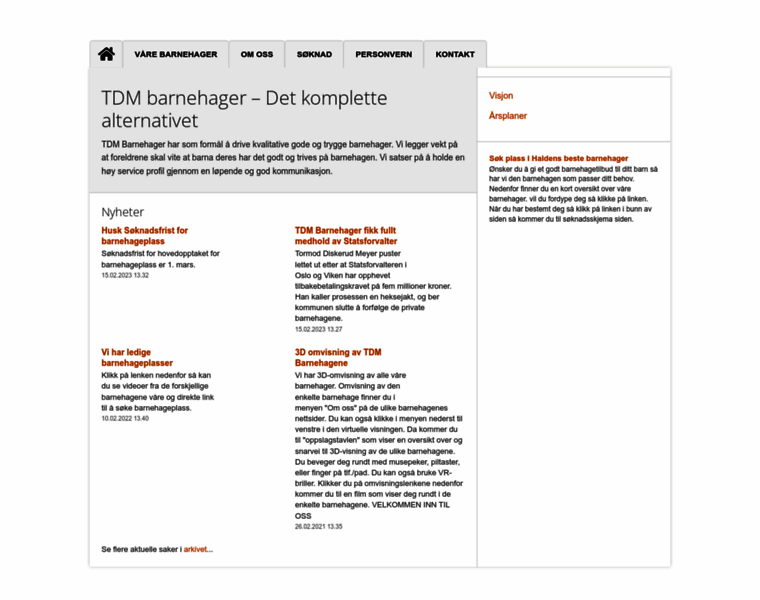 Tdmbarnehager.no thumbnail Tdmbarnehager.no thumbnail