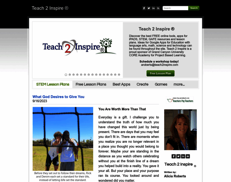 Teach2inspire.com thumbnail