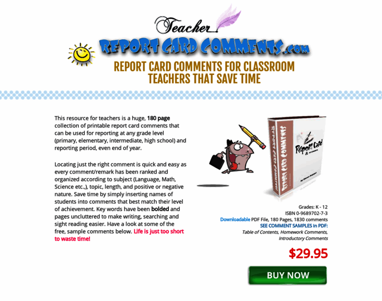 Teacherreportcardcomments.com thumbnail