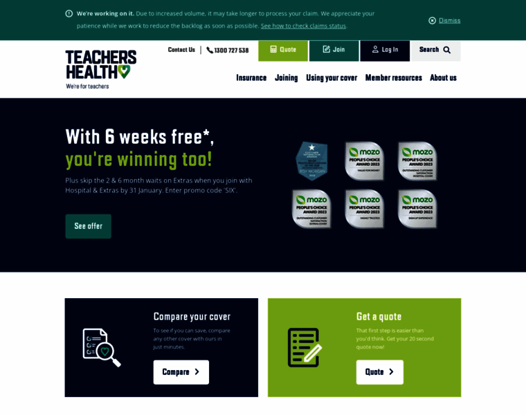 Teachershealth.com.au thumbnail