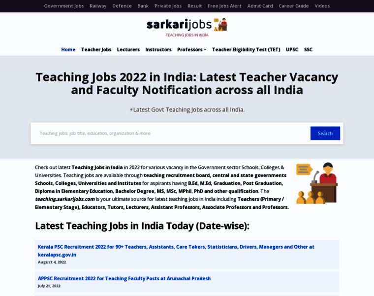 Teaching.sarkarijobs.com thumbnail