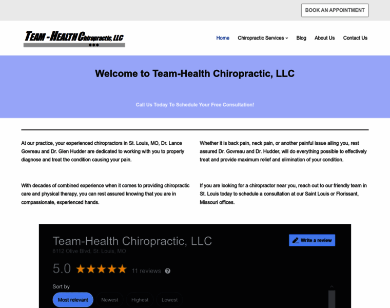 Teamhealthchiropractic.com thumbnail