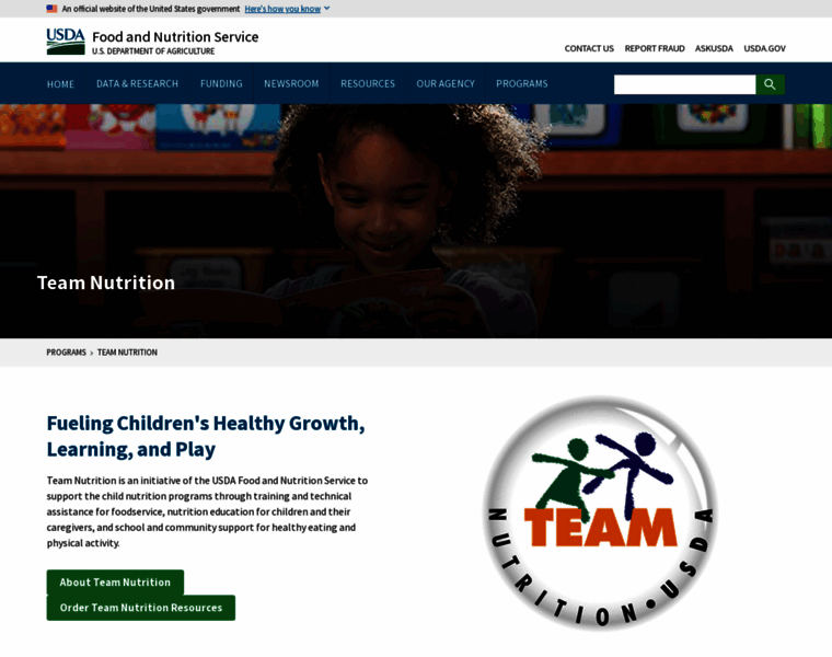 Teamnutrition.usda.gov thumbnail