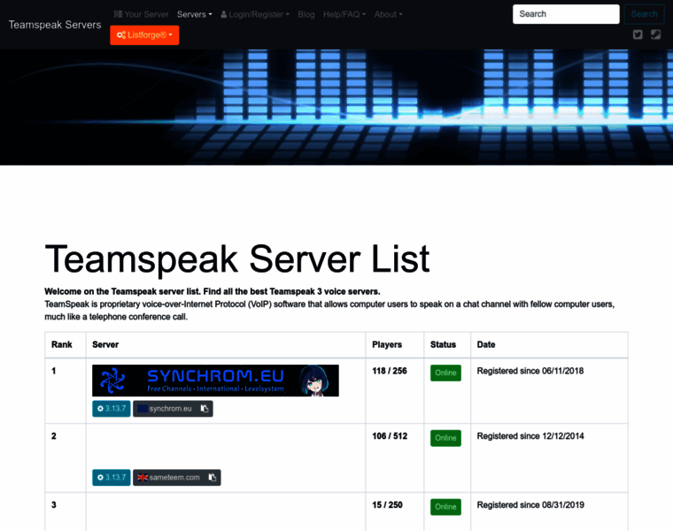 Teamspeak-servers.org thumbnail