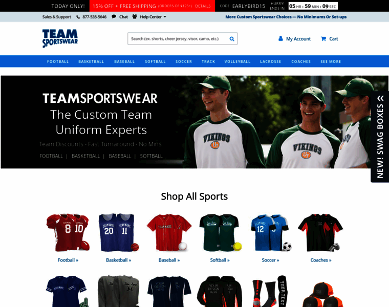 Teamsportswear.com thumbnail