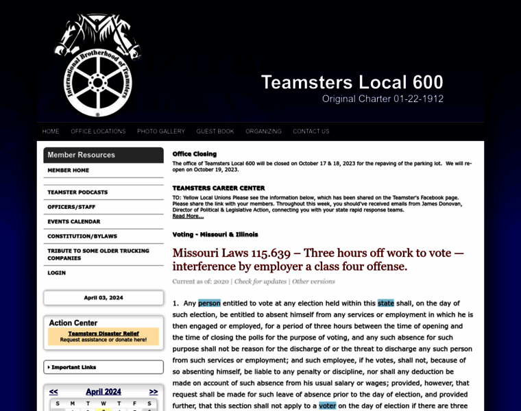 Teamsters600.org thumbnail