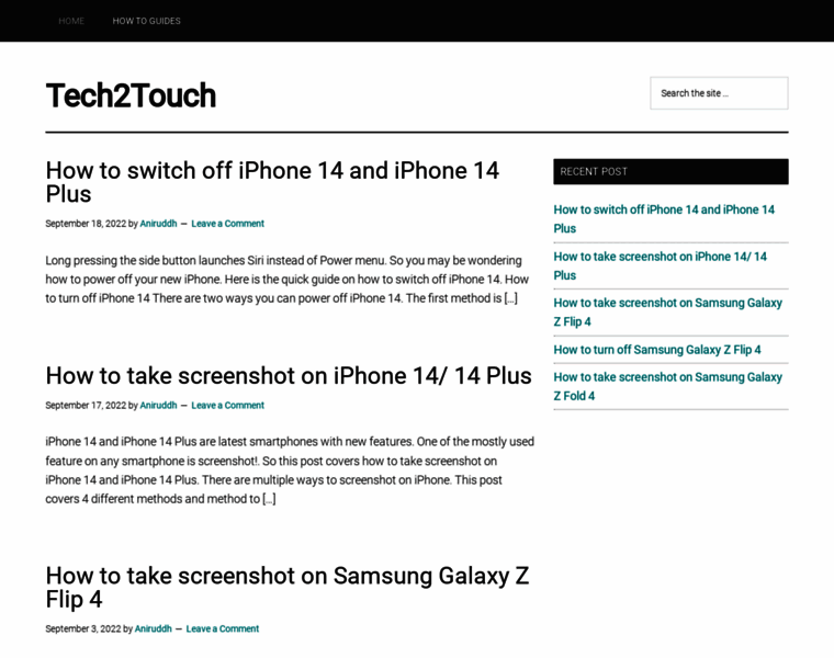 Tech2touch.com thumbnail