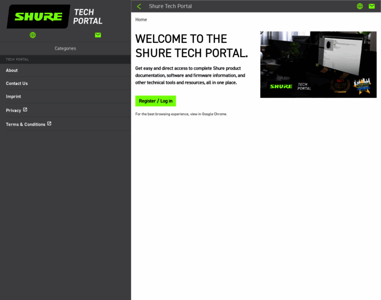 Techportal.shure.com thumbnail