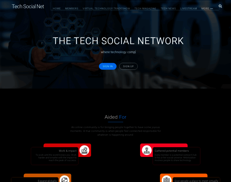 Techsocialnet.com thumbnail