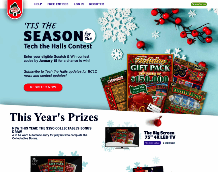 techthehalls.ca at WI. Tech the Halls Scratch & Win Contest | BCLC