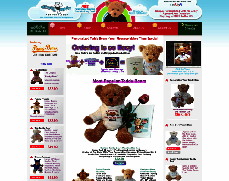 Teddybearspersonalized.com thumbnail