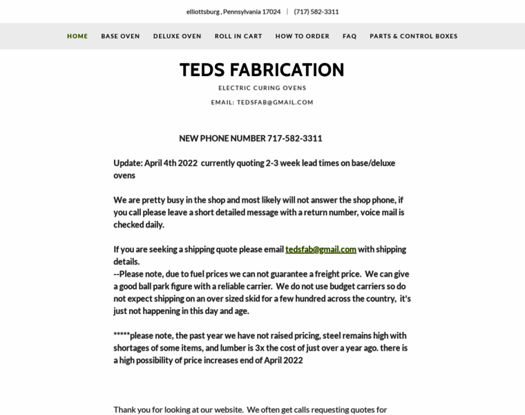 Tedsfabrication.com thumbnail