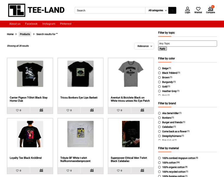 Tee-land.com thumbnail