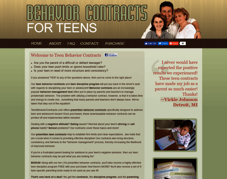 Teenbehaviorcontracts.com thumbnail