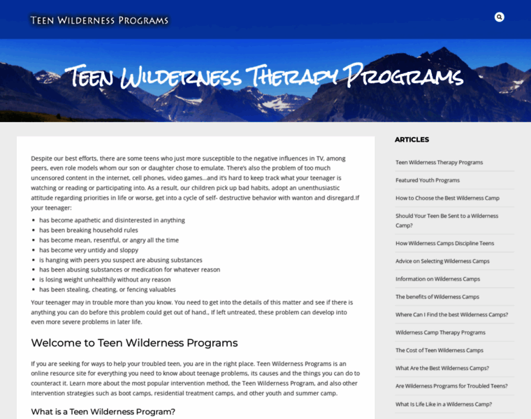 Teenwildernessprograms.org thumbnail