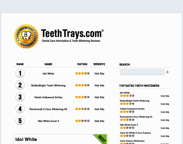 Teethtrays.com thumbnail