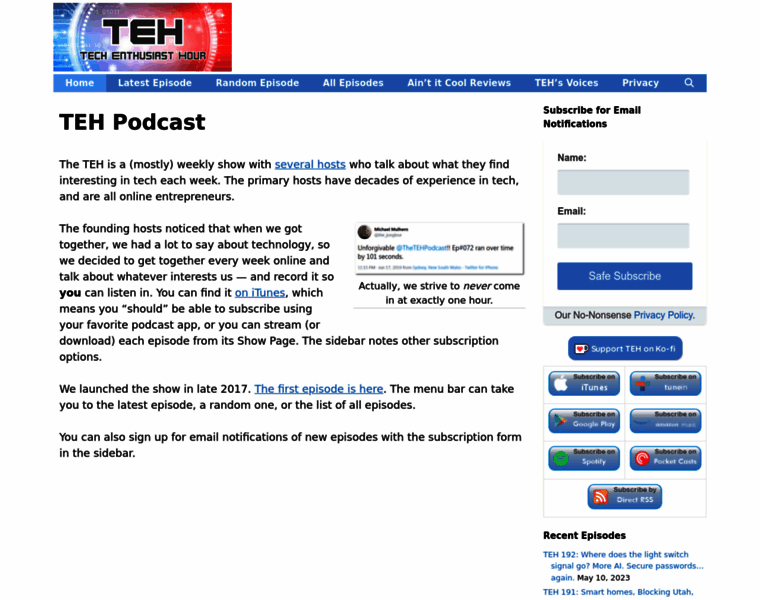 Tehpodcast.com thumbnail