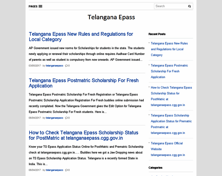 Telanganaepass.in thumbnail