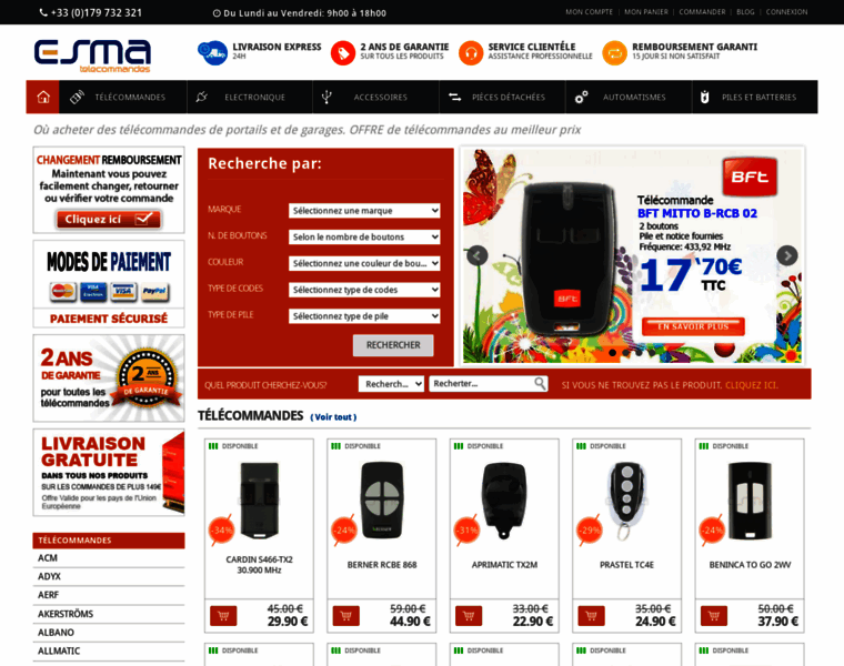 Telecommande-esma.com thumbnail