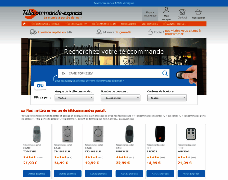 Telecommande-express.com thumbnail