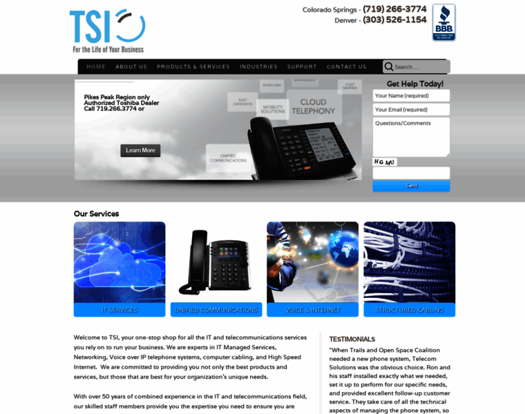 Telecomsolutionsinc.net thumbnail