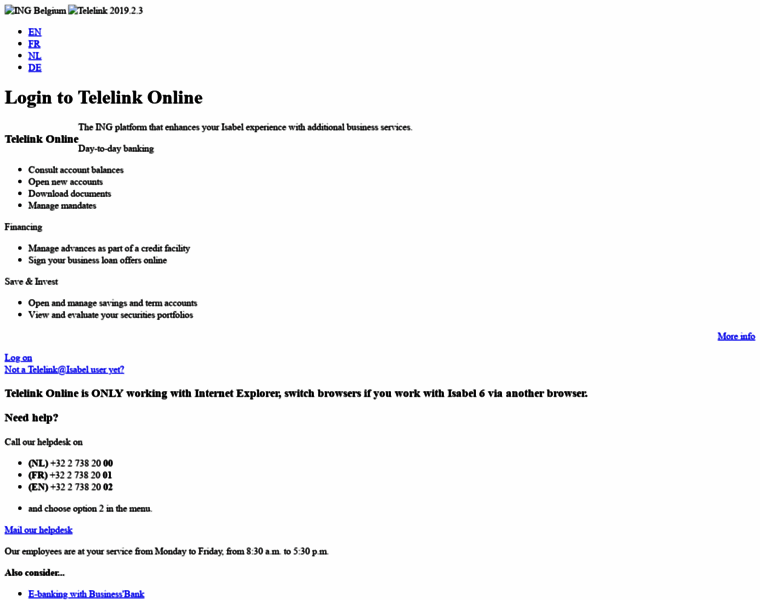 Telelink.ing.be thumbnail